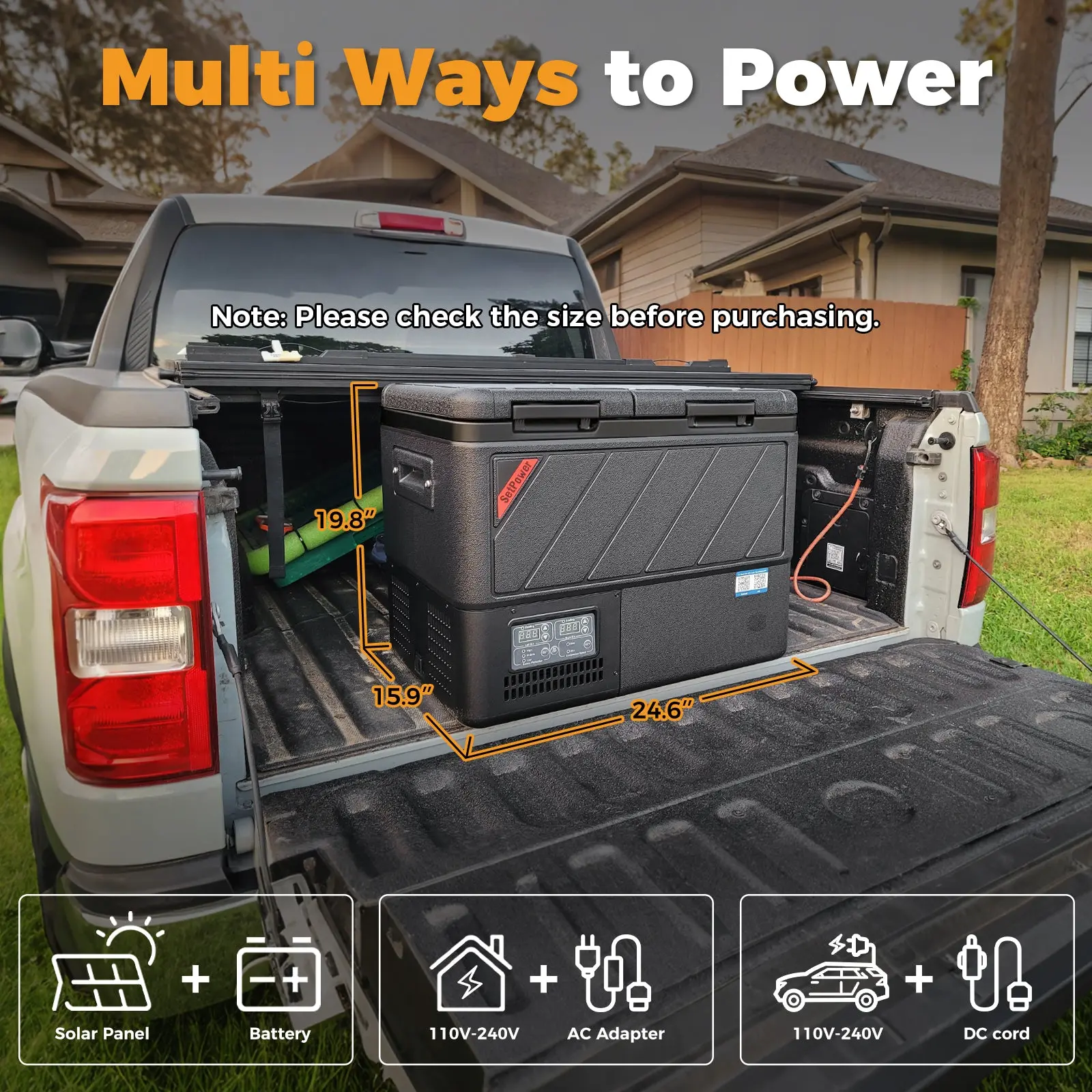 New Colour New Upgrade | Setpower DT45 Dark Black 12v Fridge Portable Refrigerator 48QT - Image 6