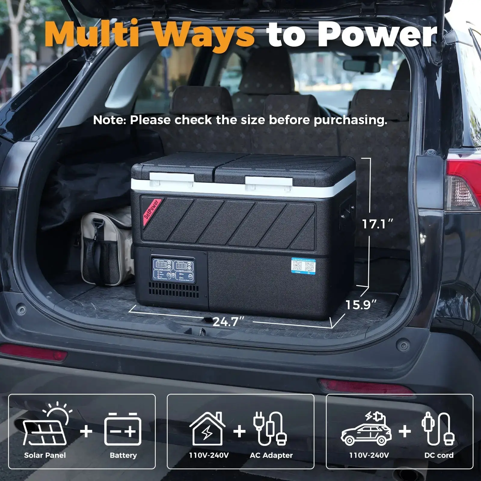 Setpower DT55 Car Cooler for Vehicles 12 Volt Freezer Car Fridge 59Qt - Image 8
