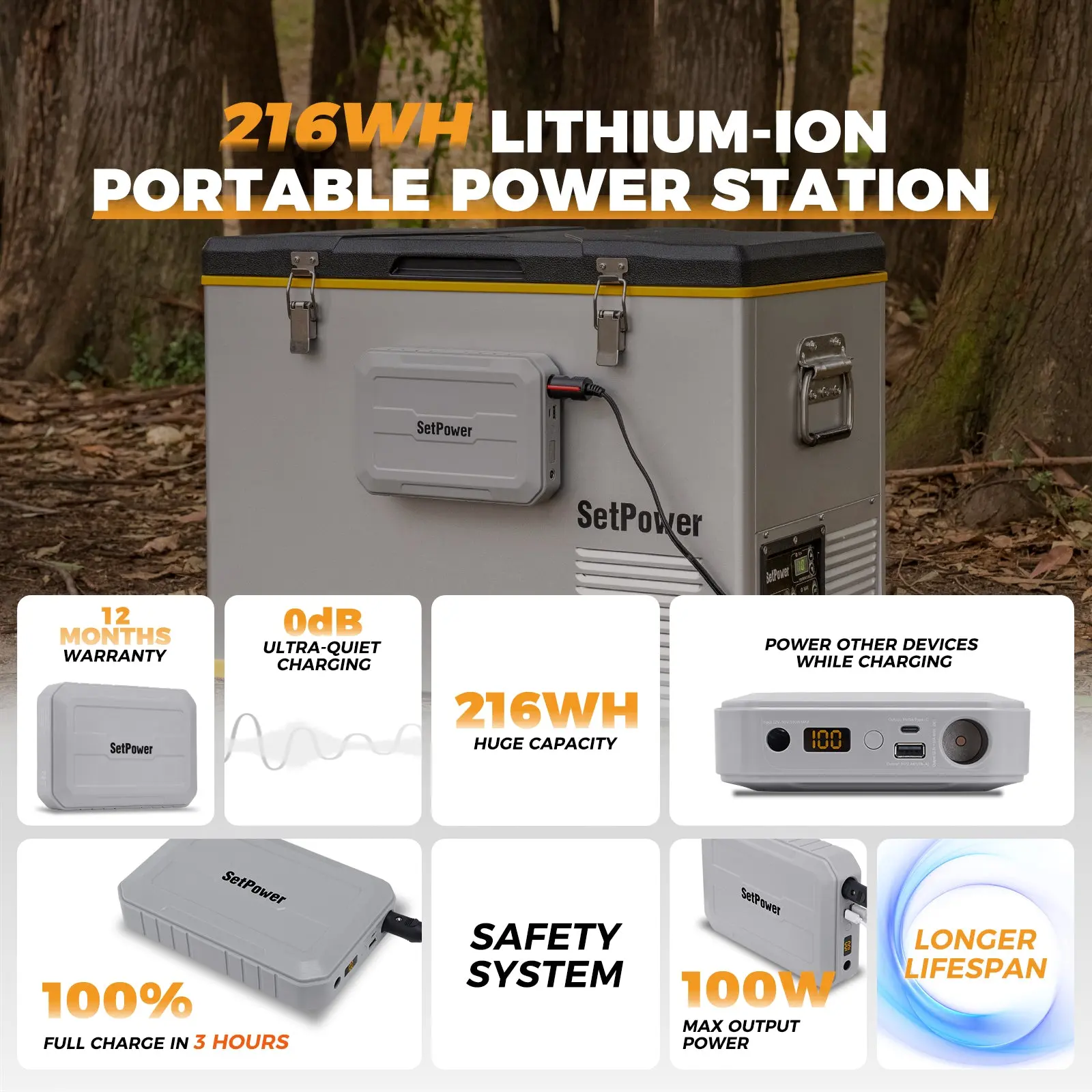 Setpower PG216Wh Portable Battery Power Station Power Bank - Image 3