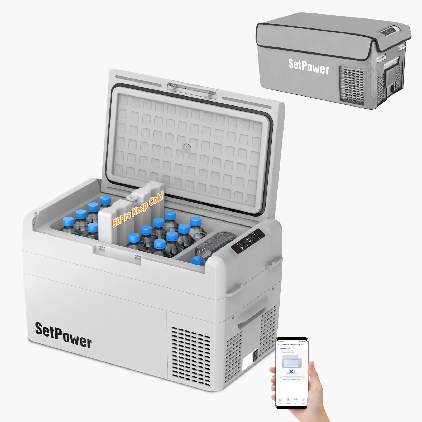 SetPower RF25 12V Car Cooler 27Qt Electric Fridge for Tesla Road Trips - Image 7